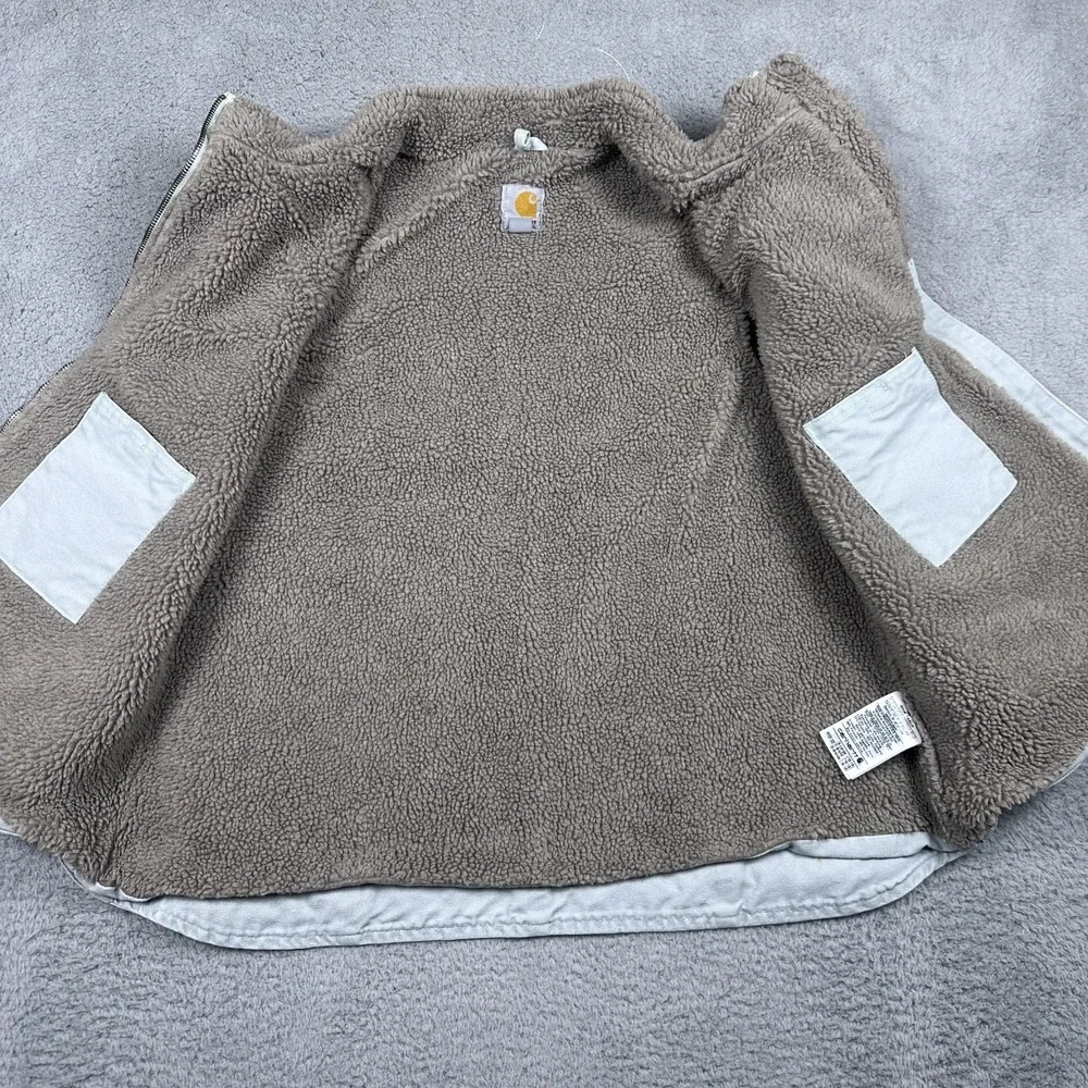 Carhartt Mock Neck Vest Sherpa Lined WV001 Full Zip Gray Womens XL 16/18 - Picture 2 of 11